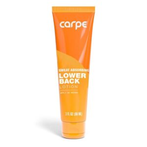 Carpe Sweat Absorbing Lower Back & Butt Lotion. Anti-Chafing | Sweat-Absorbing Lower Back & Butt Lotion.