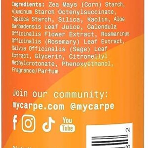 Carpe Sweat Absorbing Talc-Free Body Powder for Women.