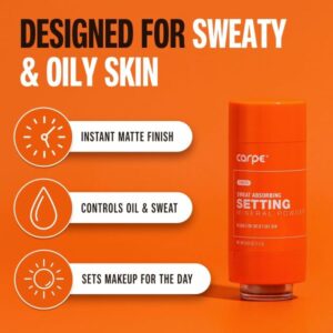Carpe Sweat Absorbing Setting Powder. Translucent Matte for Oily Skin | Sweat & Oil Control Setting Powder.