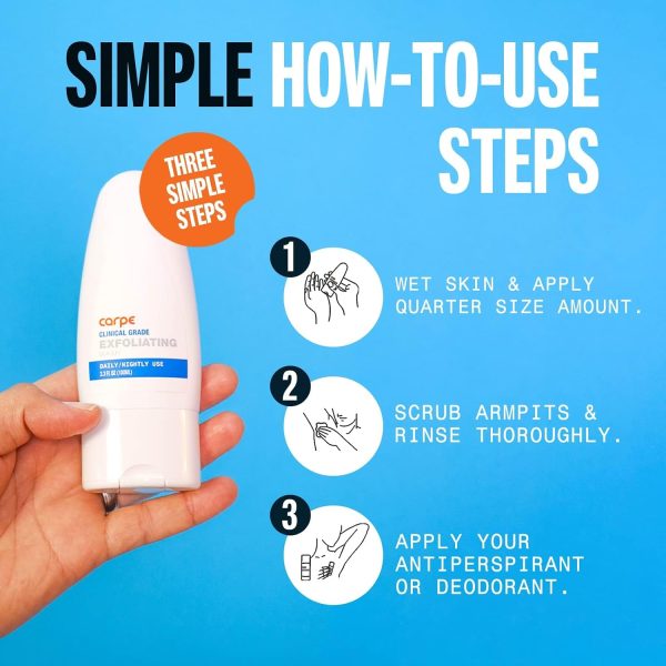 Carpe Exfoliating Underarm Scrub with Odor Protection.
