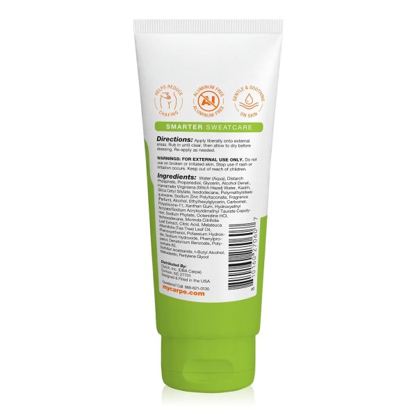 Carpe Feminine Sweatcare Intimate Deodorant – pH Balanced. 24Hr Moisture & Odor Control Whole Body Deodorant for Women