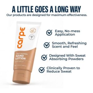 Carpe Sweat Absorbing Hand Lotion. A dermatologist-recommended.