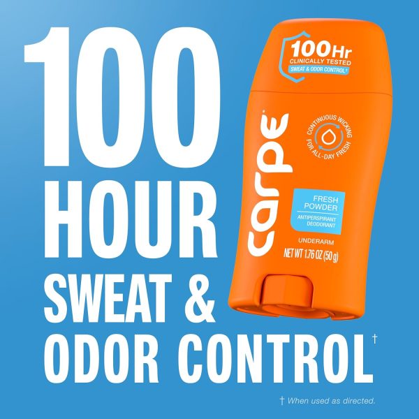 Carpe Deodorant for Women. Coconut Vanilla & Fresh Powder – 2 Pack