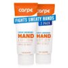 Carpe Sweat Absorbing Hand Lotion (Pack of 2). A dermatologist-recommended. non-irritating.