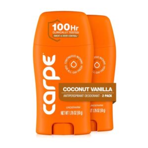 Carpe 100-Hour Antiperspirant Deodorant for Women – Coconut Vanilla
