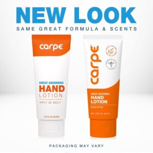 Carpe Sweat Absorbing Hand Lotion. Great for hyperhidrosis (Original Eucalyptus)