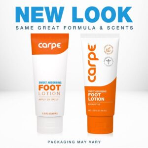 Carpe Sweat Absorbing Foot Lotion WITH APPLICATOR.1 Tube + Applicator