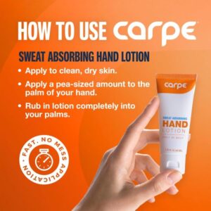 Carpe Sweat Absorbing Hand Lotion. Great for hyperhidrosis (Original Eucalyptus)