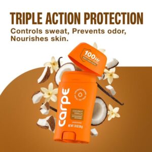 Carpe 100-Hour Antiperspirant Deodorant for Women – Coconut Vanilla