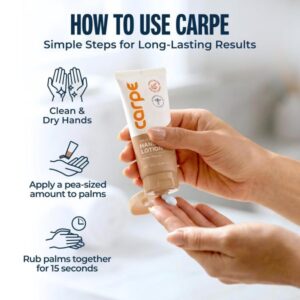 Carpe Sweat Absorbing Hand Lotion. A dermatologist-recommended.