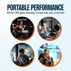 Carpe Antiperspirant Underarm Wipes. Clean & Refreshing – 15 Count | On-the-Go Antiperspirant Wipes.
